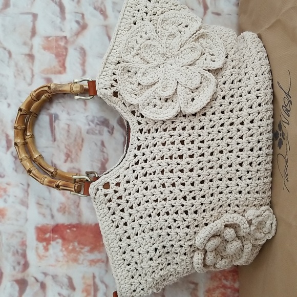 New Patricia Nash Mazara Crochet Tote Bag - Picture 3 of 14